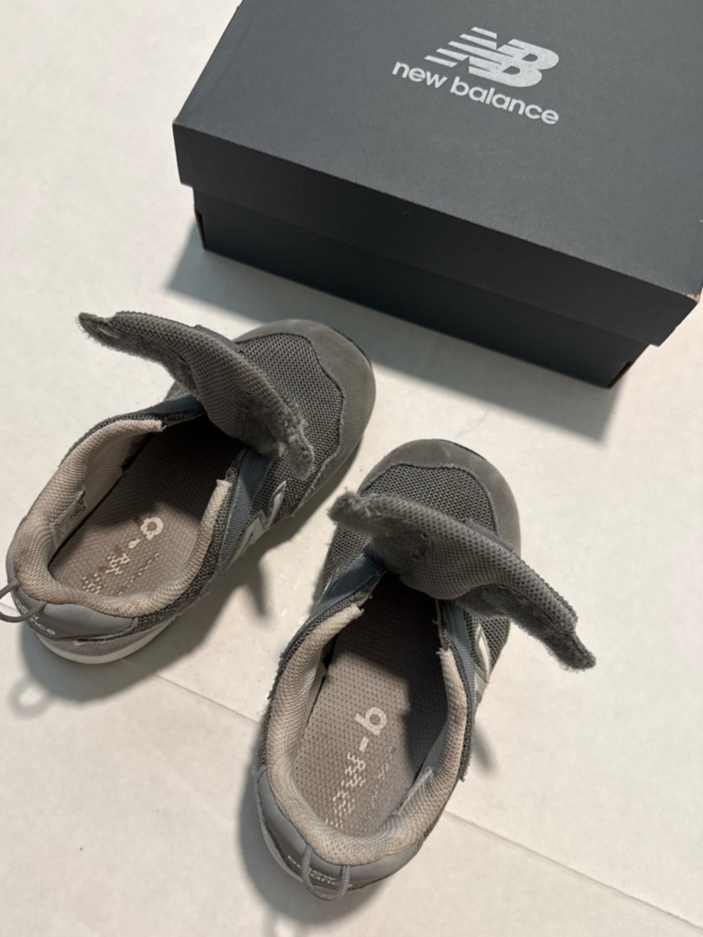 New Balance Toddler Gray Velcro Sneakers 515 NEW-B Hook and Loop 10T Wide - Picture 9 of 11